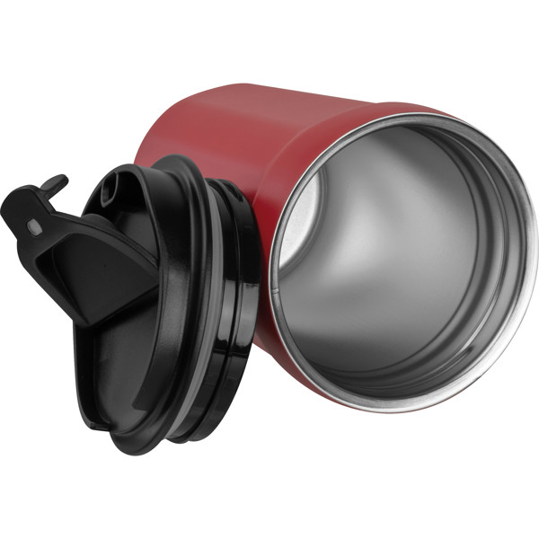 Stainless steel drinking cup, 350ml MARCELA - Red