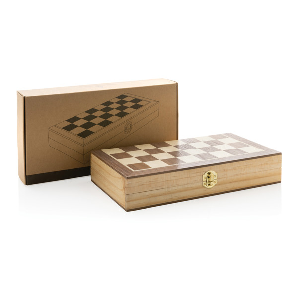 Luxury wooden foldable chess set