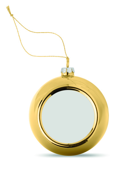 Happy Ball Christmas bauble 6 cm PP - Gold