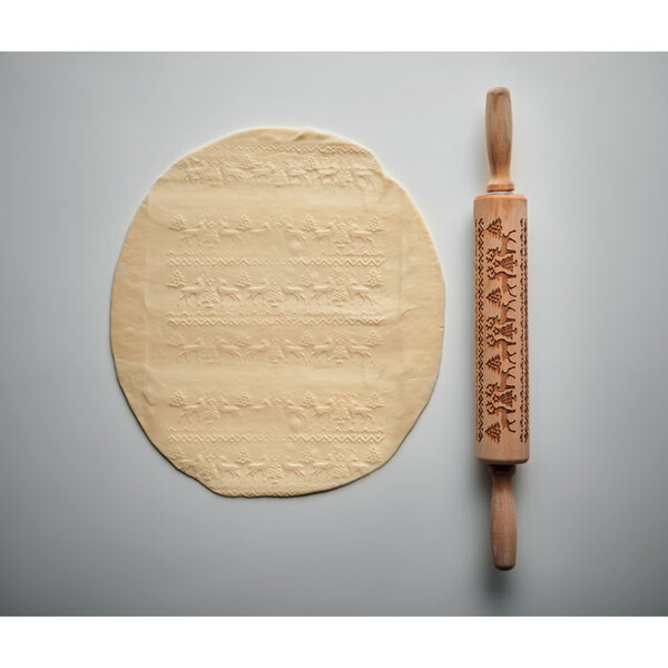 Christmas pastry wooden rolling Stampa