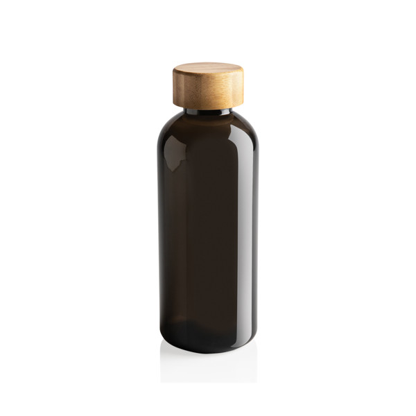 RCS RPET bottle with bamboo lid - Black