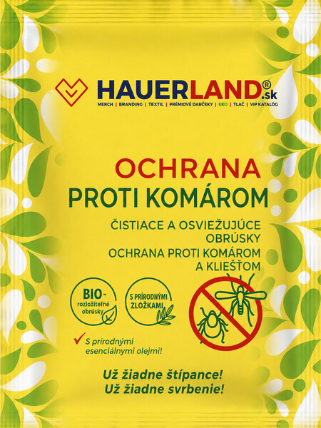 Vlhčené utierky PROTI KOMÁROM