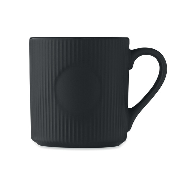Hrnček s rebrovaním 340 ml Ribmug - Čierna