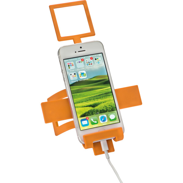 Szilikon bevonatú mobiltartó - Orange