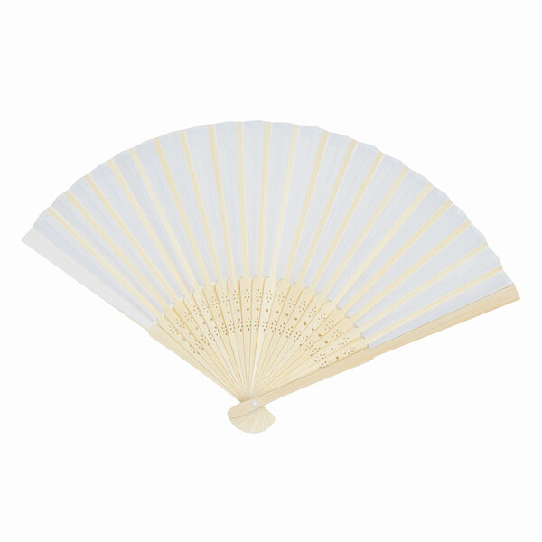 Skladací ventilátor Bamboo Cool - Biela