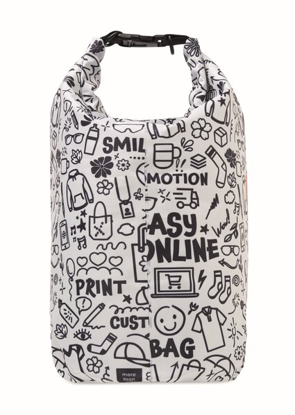 10L recycled polyester (rPET) ripstop dry bag 360° design - Full colour