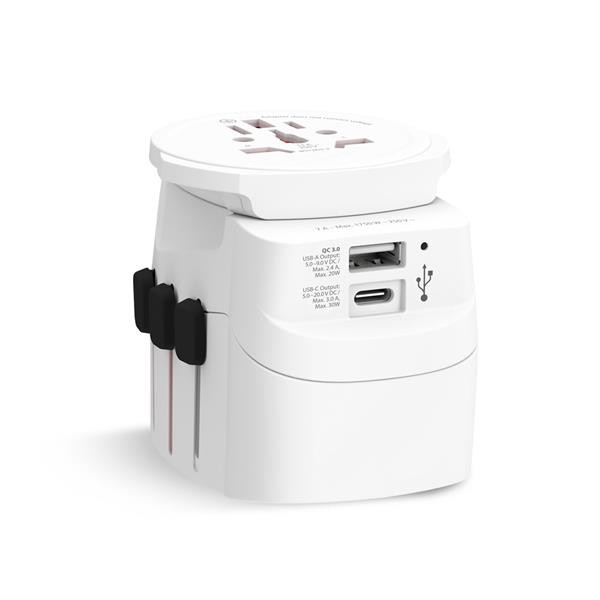 Adaptador De Viagem Skross, Pro Light Usb 30Pd - Branco