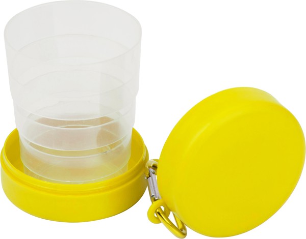 PET drinking cup Dolly - yellow