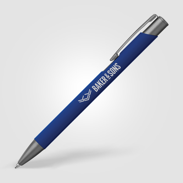 Stylo Crosby Gunmetal Softy - Bleu / Laser