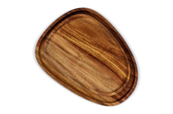 InSideOut 2 paquets de plateaux en bois de forme organique - Bois