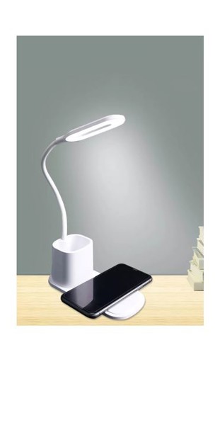 Multifunkční bezdrátová nabíječka s LED lampou - WHITE