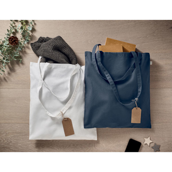 140gr/m² cotton shopping bag Cottonel Colour + - White