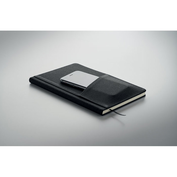 Cinco A5 notebook, PU cover, 160 recycled pages - Black