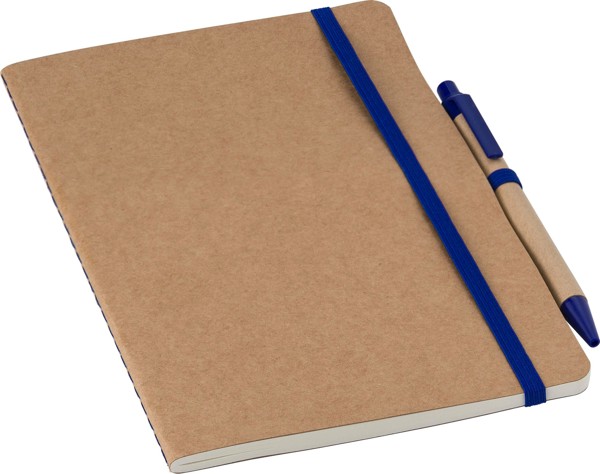 Gerecycled kartonnen notitieboekje (A5) Theodore Original - zwart