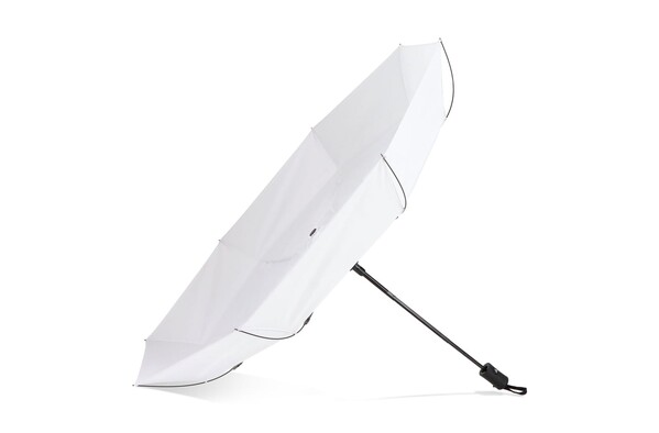 Daintree 190T Pongee 21.5" Foldbar vindtæt paraply Auto open - Hvid