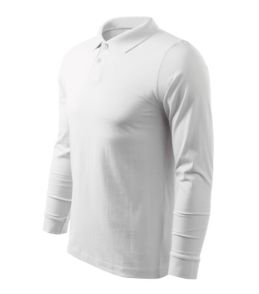 Polo Shirt Men’s Malfini Single J. LS - White / 2XL
