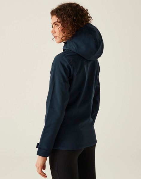 Women's Venturer 3-Layer Hooded Softshell Jacket - Black / Red / 10 (36)