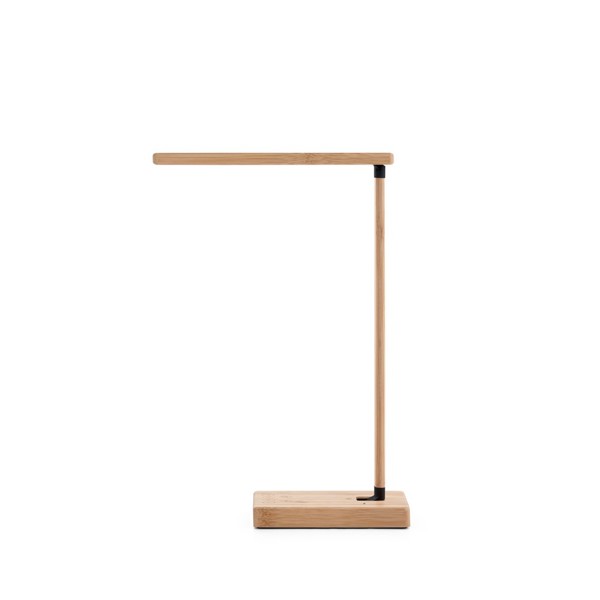 PS - MOREY. Bamboo folding table lamp with wireless charger