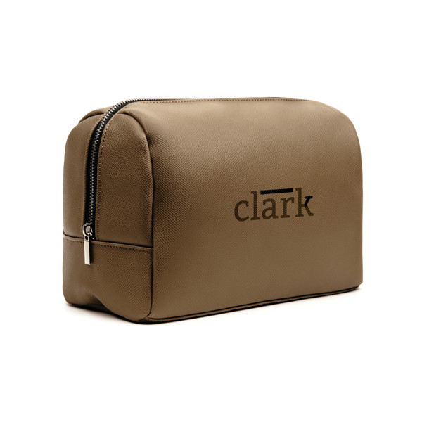 VINGA Bermond RCS recycled PU toiletry bag - Brown