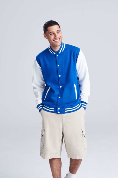 Varsity Jacket - Royal Blue / Arctic White / 2XL