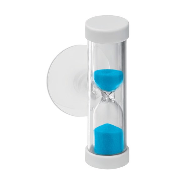 Quickshower timer, 4min sand, suction cup - Blue
