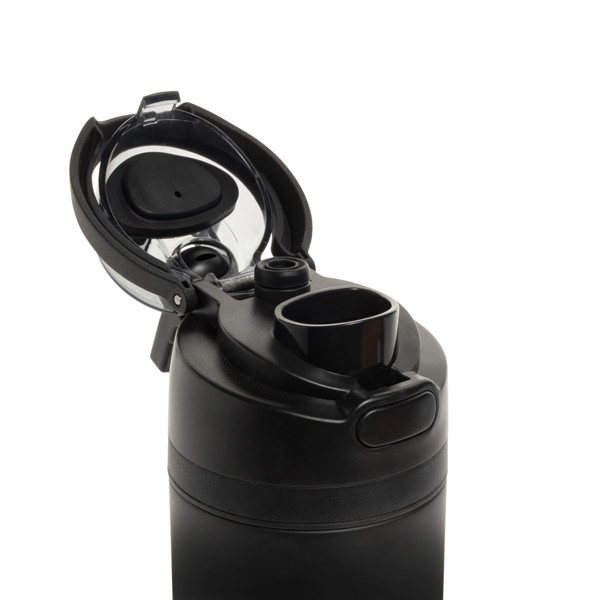 Plastenka Omni Sip 720 ml, reciklirano jeklo, na zaklepanje - Črna