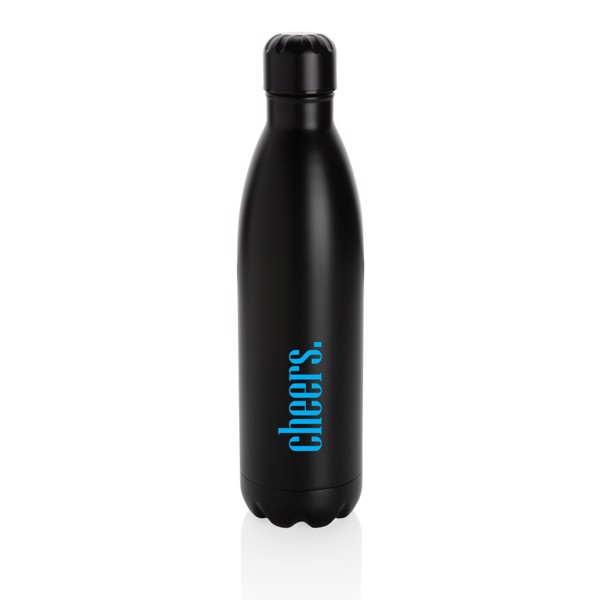 Solid colour vacuum stainless steel bottle 750ml - Black