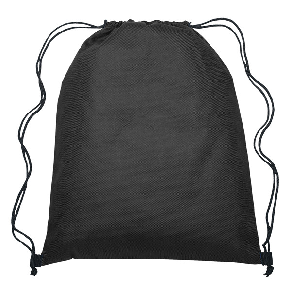 Ibiza - Drawstring Backpack - Black / Heat transfer