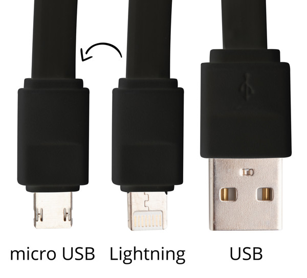 Usb Töltőkábel Stash - Fekete