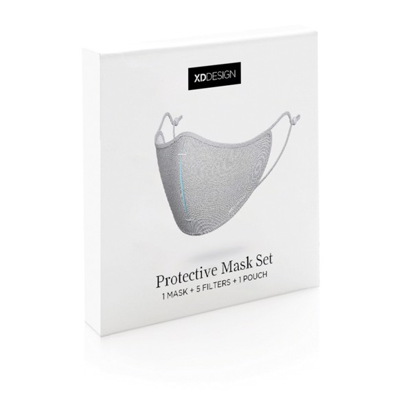 Xd Design mask set, ViralOff, Hyproof filter - Grey / Blue