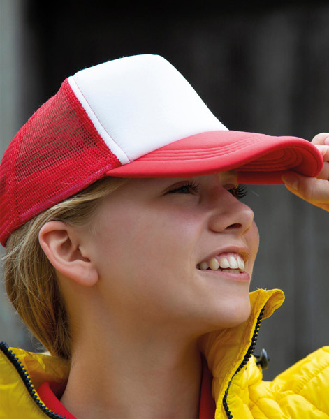 Detroit ½ Mesh Truckers Cap - Super Pink / White / ONE SIZE
