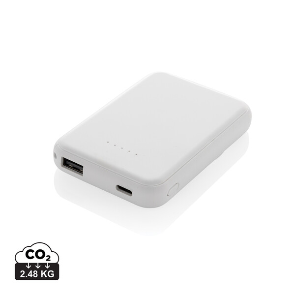 Stellar RCS rplastic 5000 mah 5W magnetische powerbank - Wit