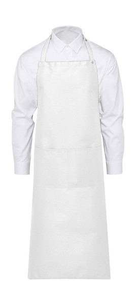 Amsterdam Bib Apron With Pocket - White / ONE SIZE