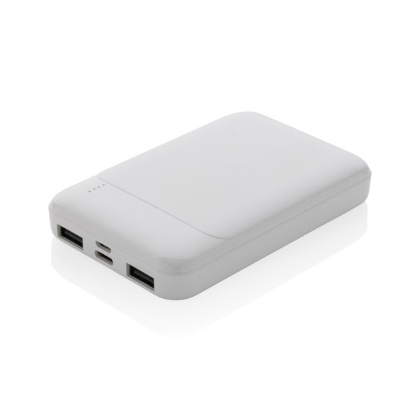 RCS recycled plastic 5.000 mAh powerbank - White