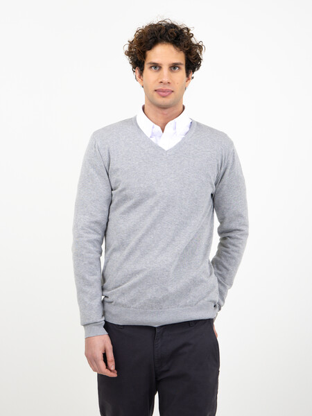 Ashland V-Neck Grey Melange 3XL