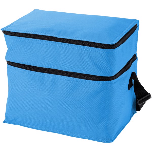 Oslo 2-zippered compartments cooler bag 13L - Process Blue