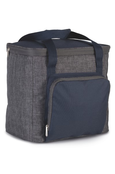 Cool Bag With Zipped Pocket - Light Blue Heather / Dark Grey
