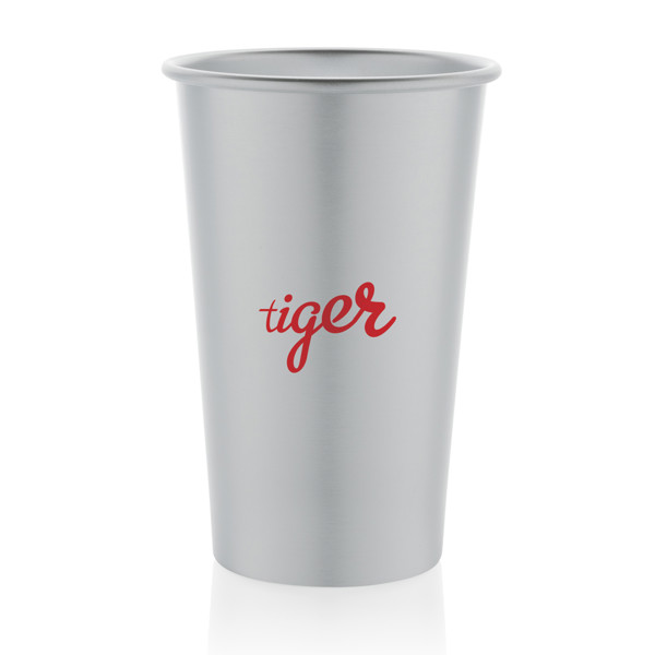 Alo RCS recycled aluminium lightweight cup 450ml - Silver