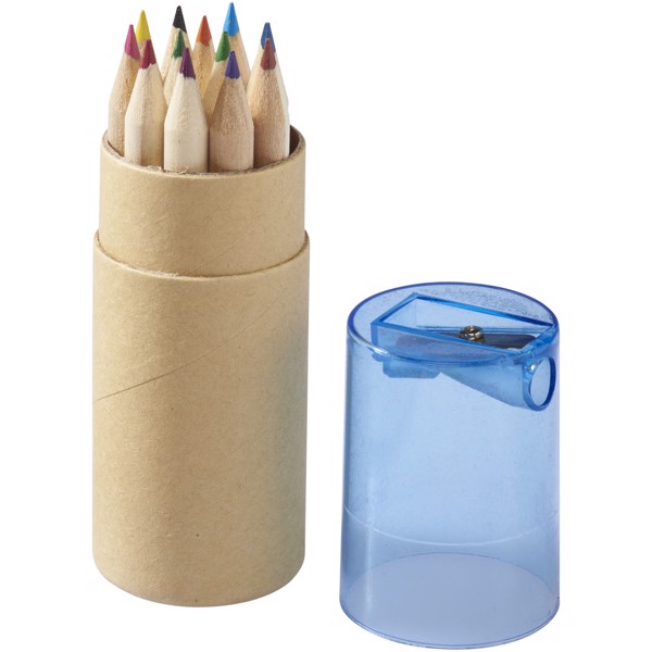 Set de 12 crayons de couleur avec taille-crayon Hef