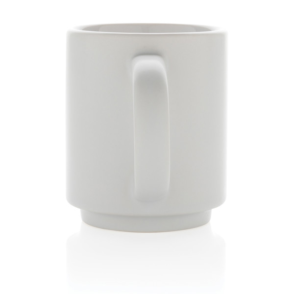 Ceramic stackable mug 180ml - White