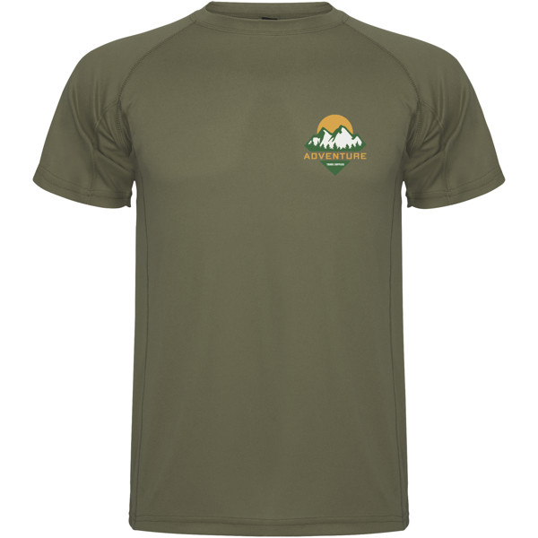 T-shirt sportiva da uomo a maniche corte Montecarlo - Verde militare / 2XL