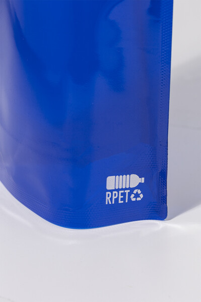 Bouteille pliable en RPET Carabol - Bleu