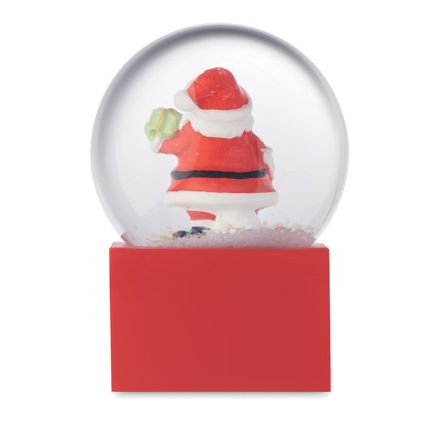 Small snow ball glass ornament Santo