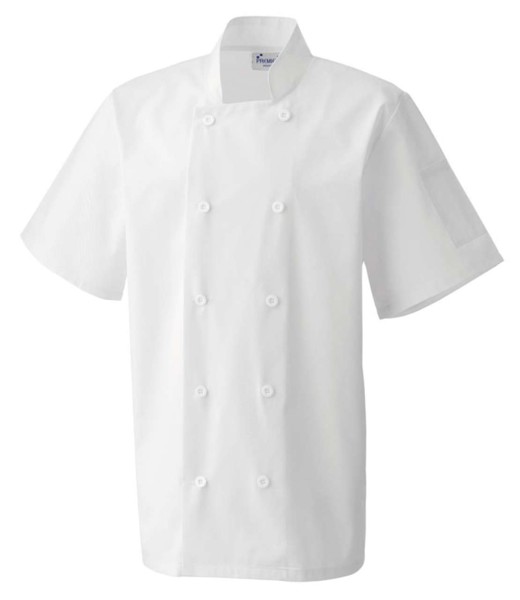 Short Sleeve Chef's Jacket - White / XL