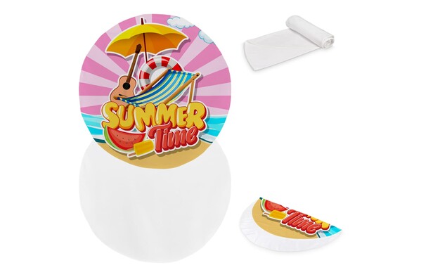 Double-face round beachtowel  Ø 150cm 350 g/m² sublimation