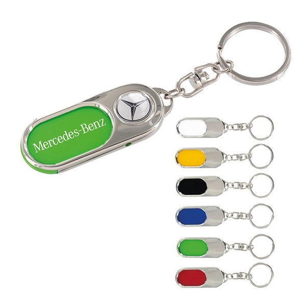 METAL KEY-RING + PLASTIC INSERT - Blanc / 
