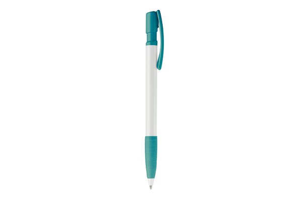 Nash ball pen rubber grip hardcolour - White / Turquoise