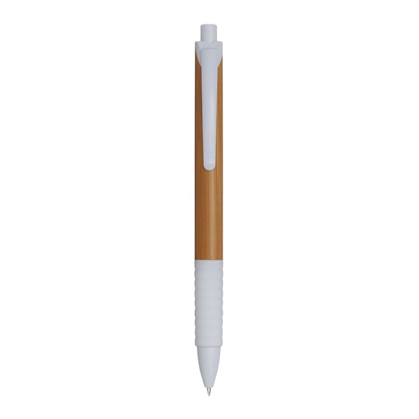 Kugelschreiber Bamboo Rubber - Braun / Weiß