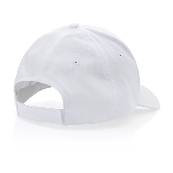 Casquette 5 panneaux en coton recyclé 190gr IMPACT - Blanc