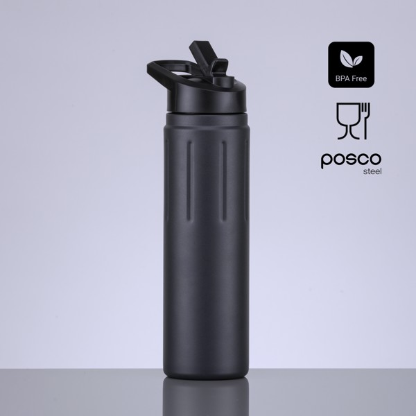Scandic Steel Water Bottle With Copper Layer, 750 ml - Gray